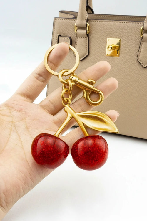 Cherry Charm Keychain